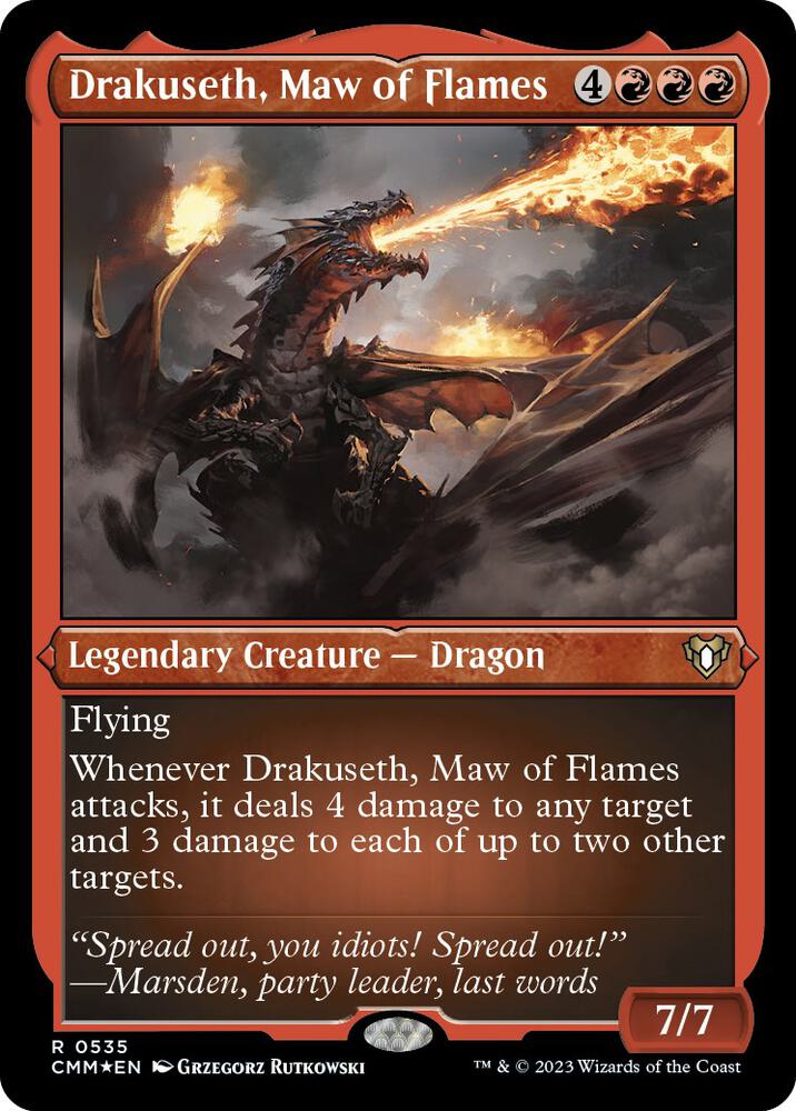 Drakuseth, Maw of Flames (Foil Etched) (535) [Commander Masters]
