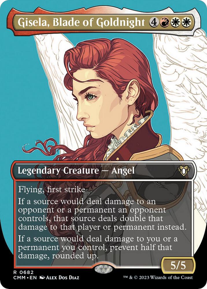 Gisela, Blade of Goldnight (Borderless) (682) [Commander Masters] [Borderless]