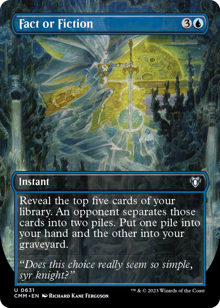 Fact or Fiction (Borderless) (631) [Commander Masters] [Borderless]