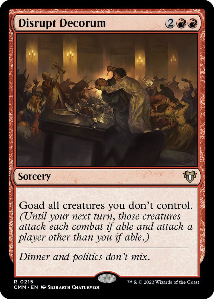 Disrupt Decorum (215) [Commander Masters]