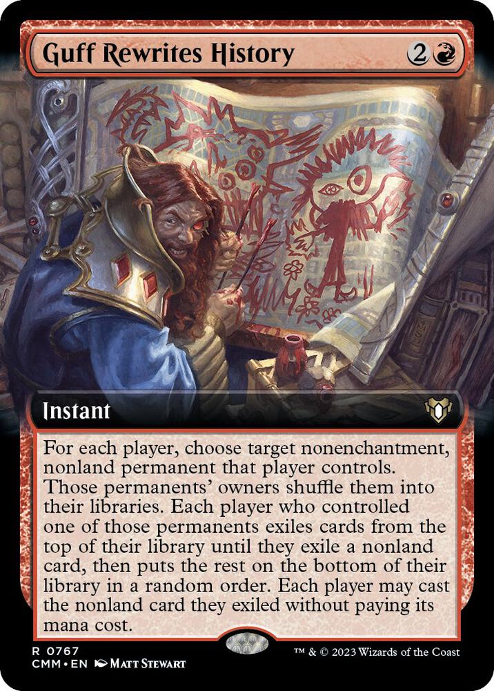 Guff Rewrites History (Extended Art) (767) [Commander Masters] [Extended Art]