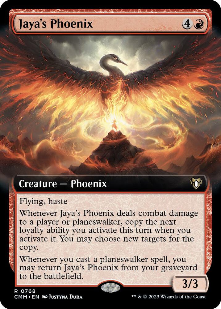 Jaya's Phoenix (Extended Art) (768) [Commander Masters] [Extended Art]