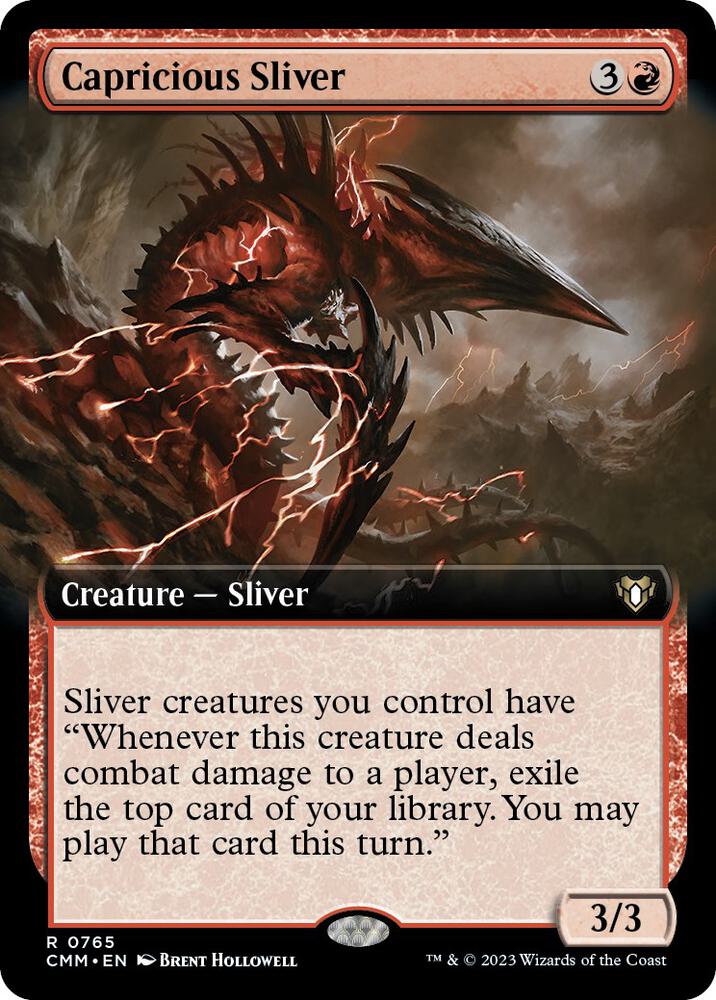 Capricious Sliver (Extended Art) (765) [Commander Masters] [Extended Art]