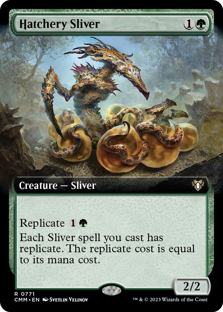 Hatchery Sliver (Extended Art) (771) [Commander Masters] [Extended Art]