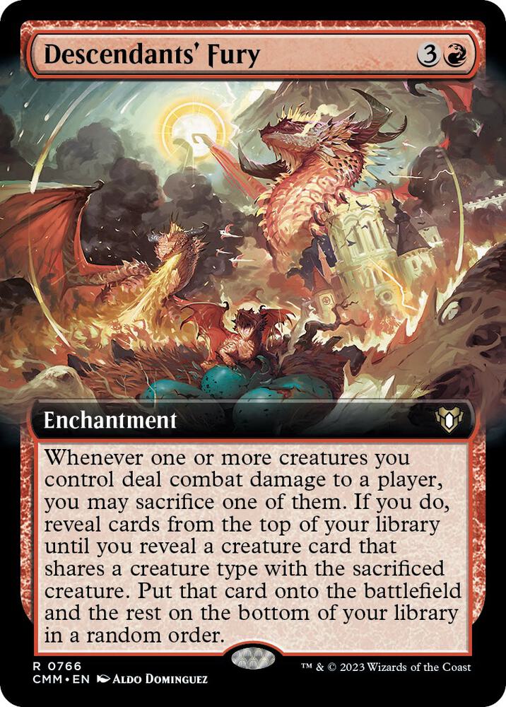 Descendants' Fury (Extended Art) (766) [Commander Masters] [Extended Art]