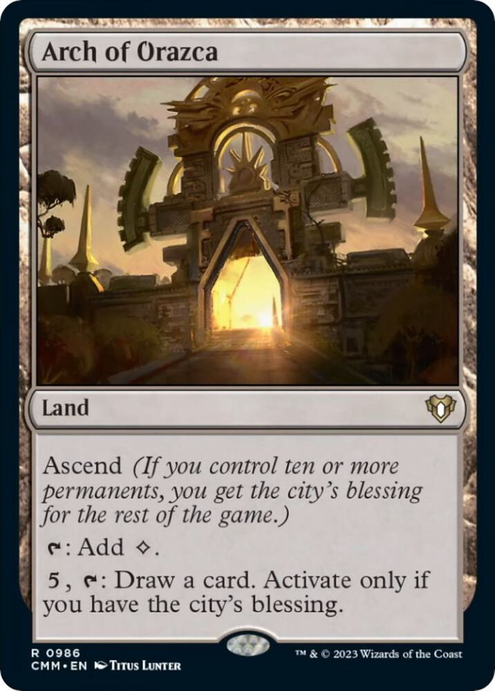 Arch of Orazca (986) [Commander Masters]