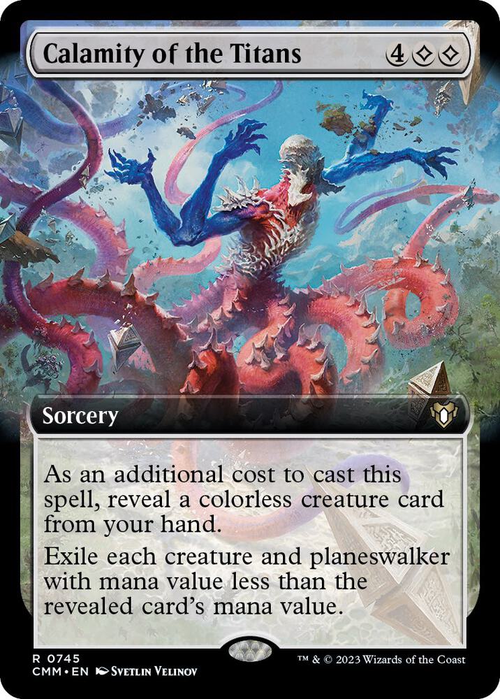 Calamity of the Titans (Extended Art) (745) [Commander Masters] [Extended Art]