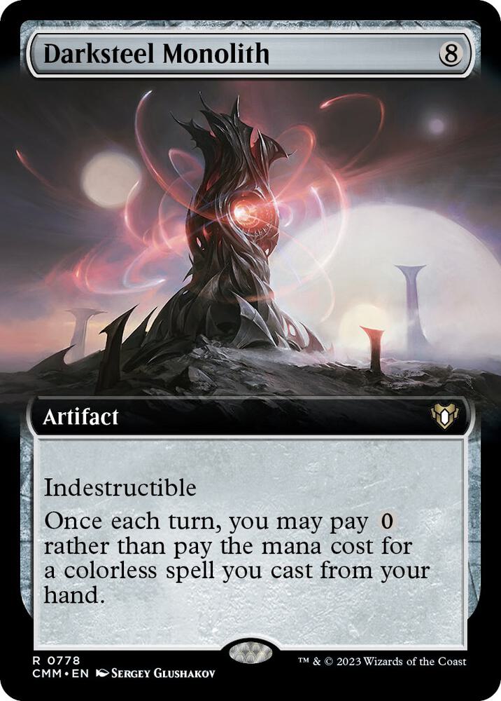 Darksteel Monolith (Extended Art) (778) [Commander Masters] [Extended Art]