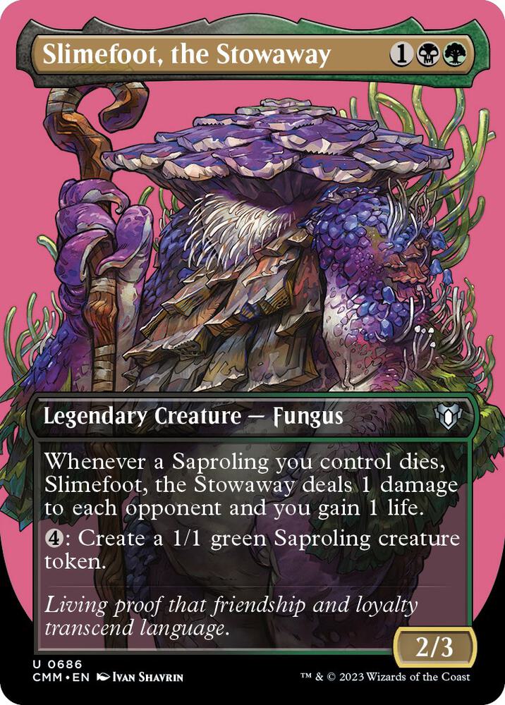Slimefoot, the Stowaway (Borderless) (686) [Commander Masters] [Borderless]