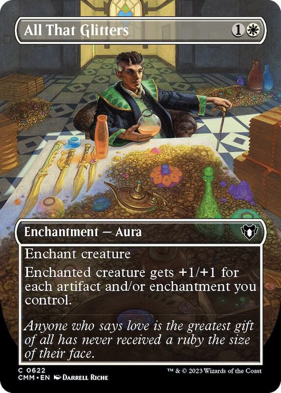 All That Glitters (Borderless) (622) [Commander Masters] [Borderless]