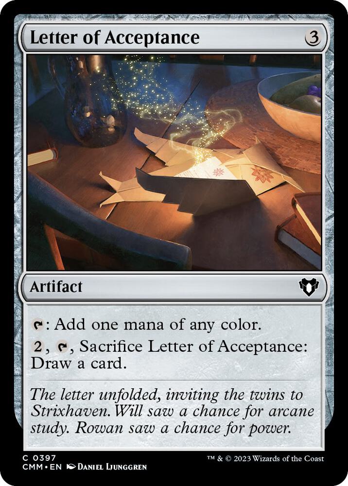 Letter of Acceptance (397) [Commander Masters]