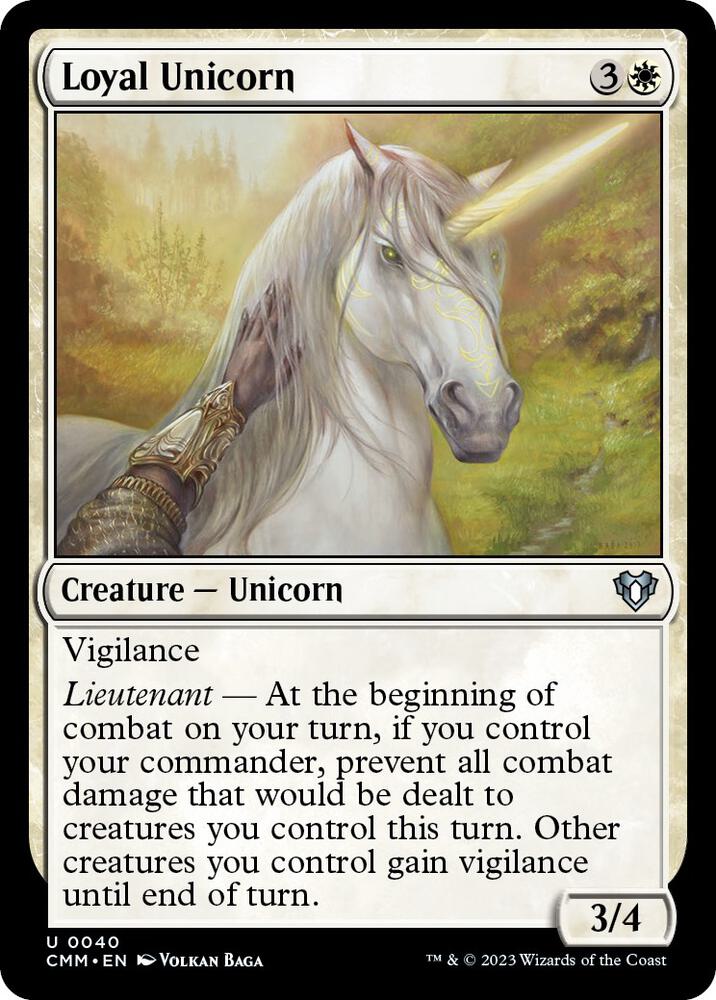Loyal Unicorn (40) [Commander Masters]