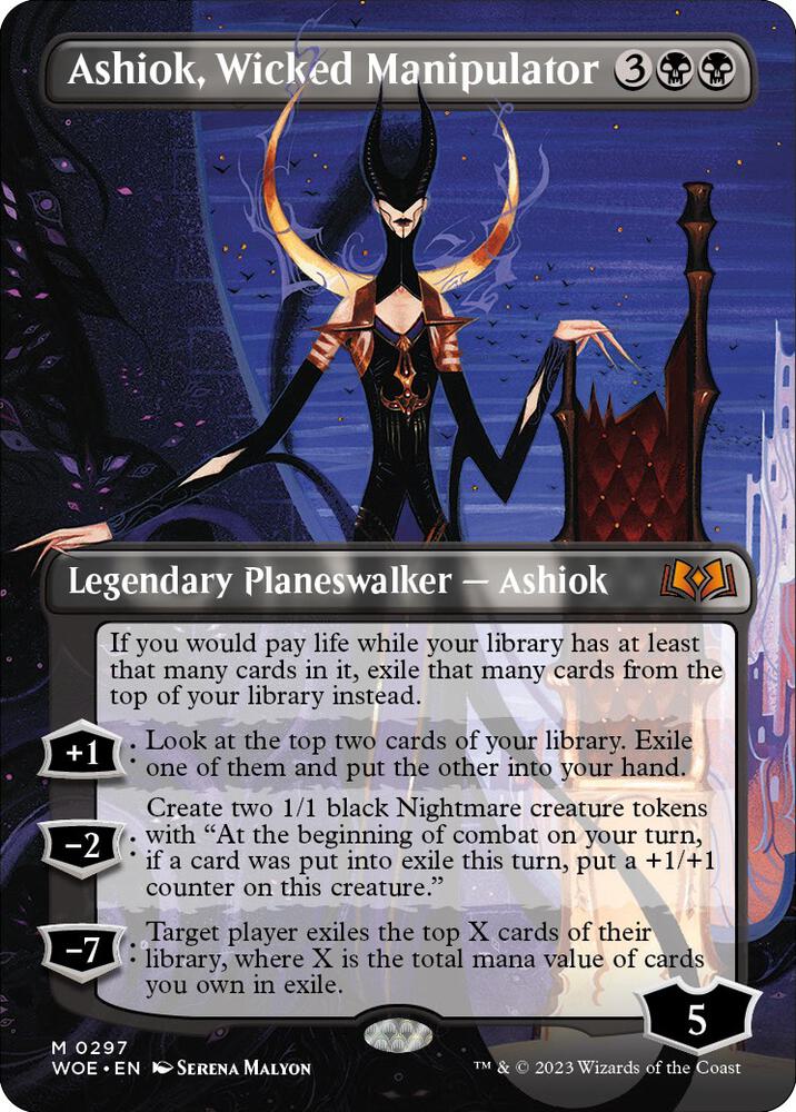 Ashiok, Wicked Manipulator (Borderless) (297) [Wilds of Eldraine] [Borderless]