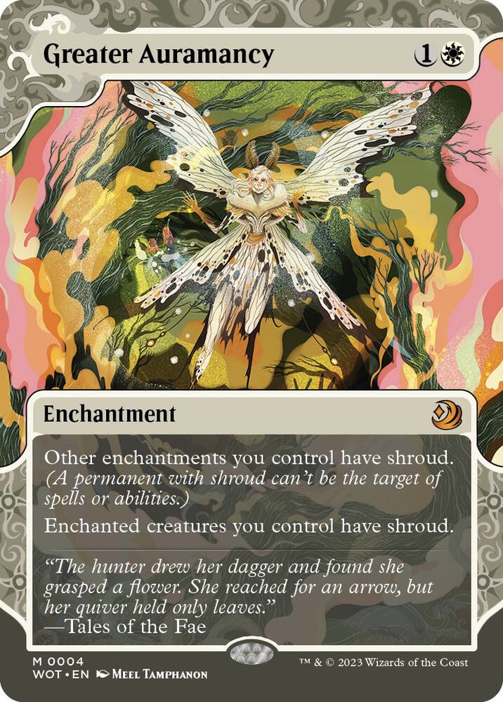 Greater Auramancy (4) [Wilds of Eldraine: Enchanting Tales] [Showcase, Borderless]