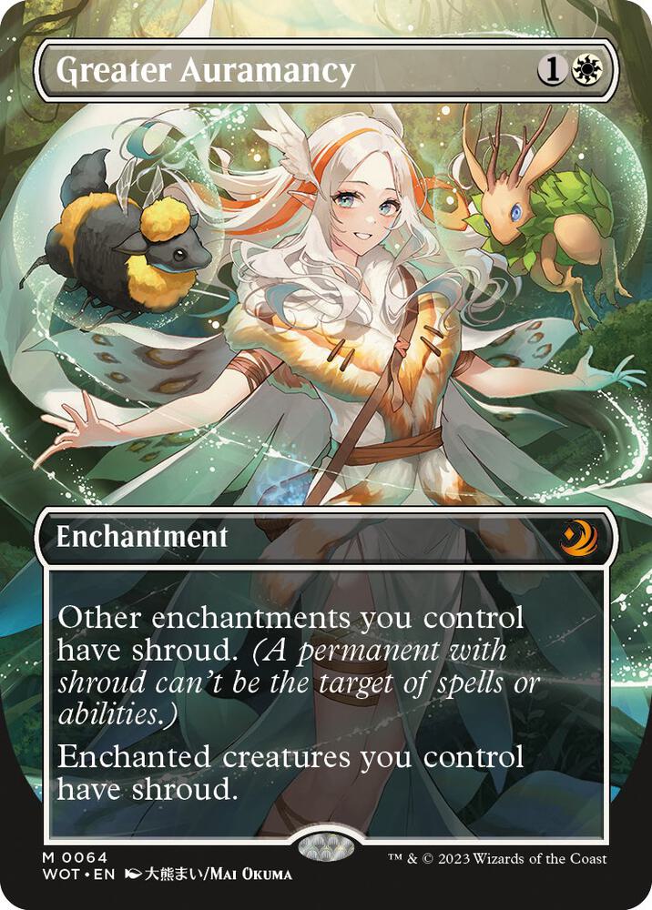 Greater Auramancy (Anime Borderless) (64) [Wilds of Eldraine: Enchanting Tales] [Borderless]
