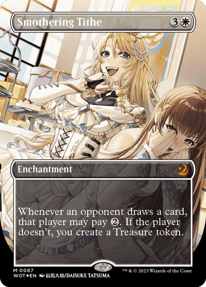 Smothering Tithe (Anime Borderless) (Confetti Foil) (87) [Wilds of Eldraine: Enchanting Tales] [Borderless]