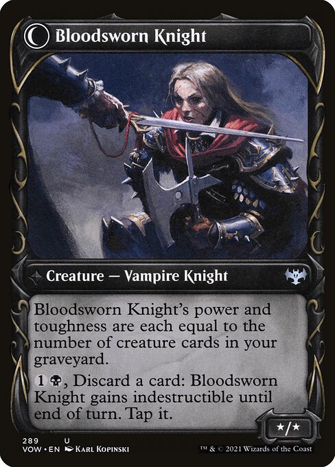 Bloodsworn Squire (Showcase) (289) [Innistrad: Crimson Vow] [Showcase] Reverse