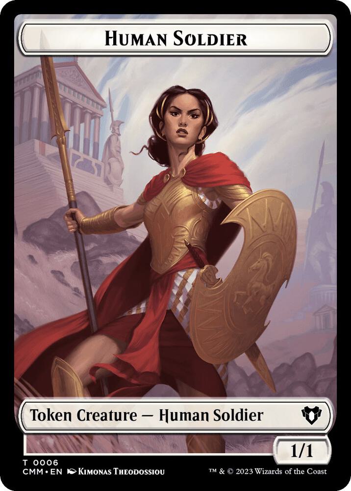 Human Soldier // Dwarf Berserker Double-Sided Token (6 // 23) [Commander Masters]