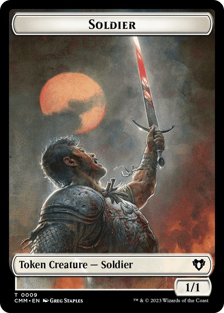 Soldier // Zombie (0013) Double-Sided Token (9 // 13) [Commander Masters]