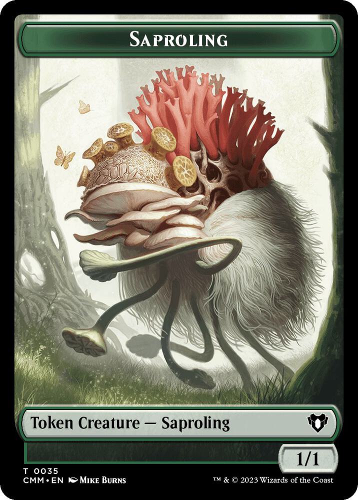 Saproling // Phyrexian Germ Double-Sided Token (35 // 16) [Commander Masters]