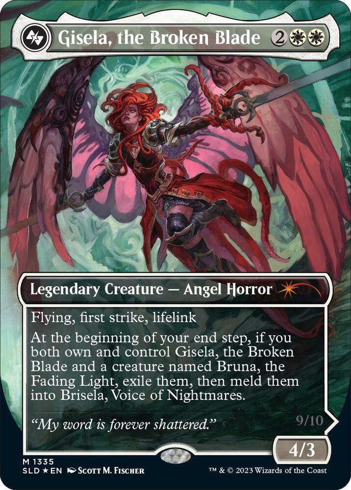 Gisela, the Broken Blade (Display Commander) - Thick Stock (1387) [Secret Lair Drop] [Borderless]