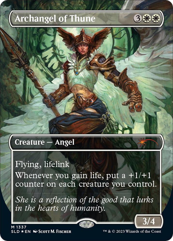 Archangel of Thune (1337) [Secret Lair Drop] [Borderless]