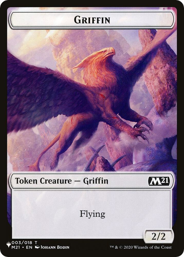 Griffin // Warrior Double-sided Token (3 // 17) [The List]