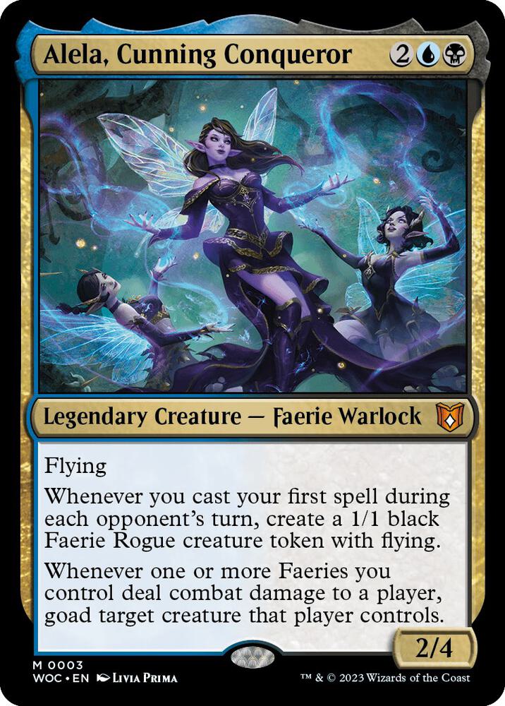 Alela, Cunning Conqueror (3) [Wilds of Eldraine Commander]