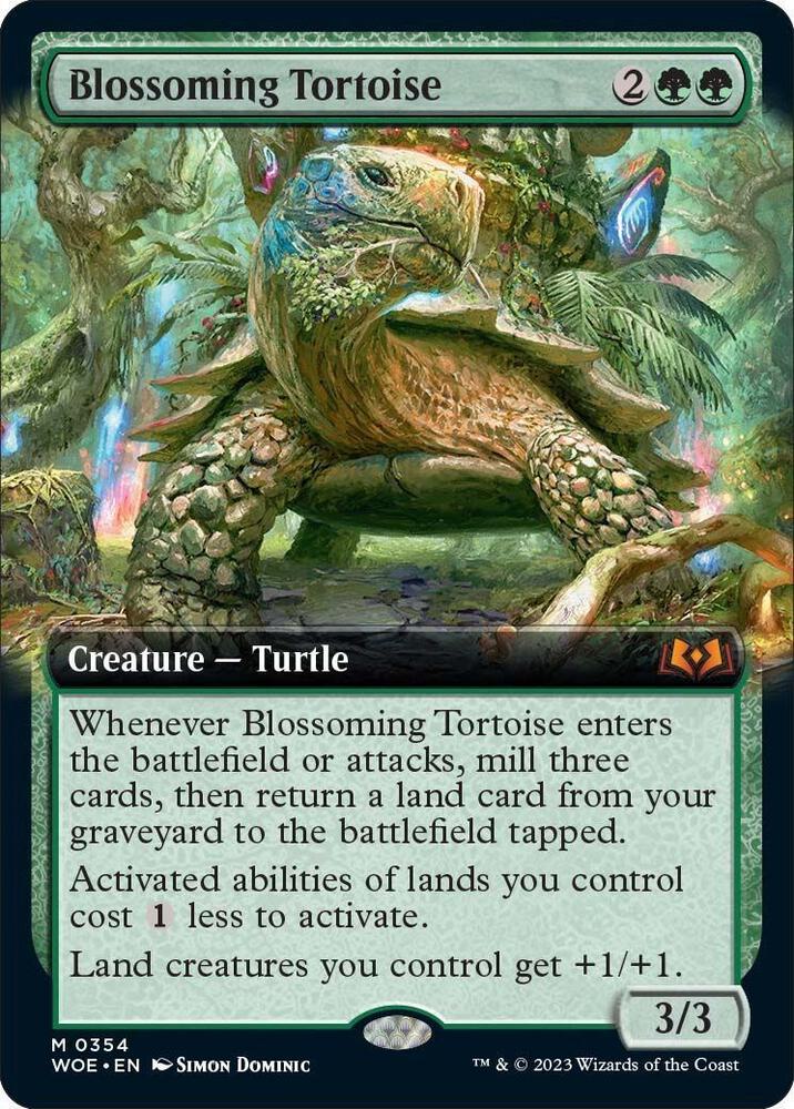 Blossoming Tortoise (Extended Art) (354) [Wilds of Eldraine] [Extended Art]