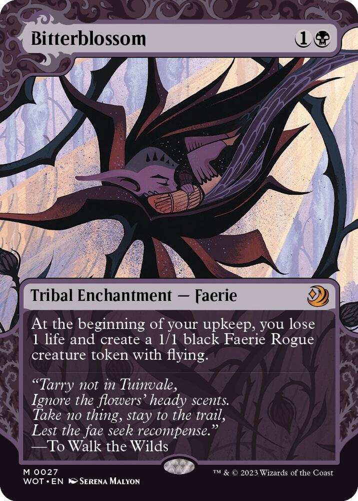 Bitterblossom (27) [Wilds of Eldraine: Enchanting Tales] [Showcase, Borderless]