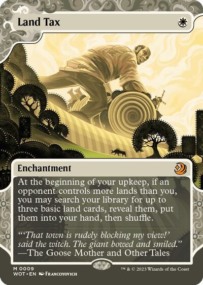 Land Tax (9) [Wilds of Eldraine: Enchanting Tales] [Showcase, Borderless]