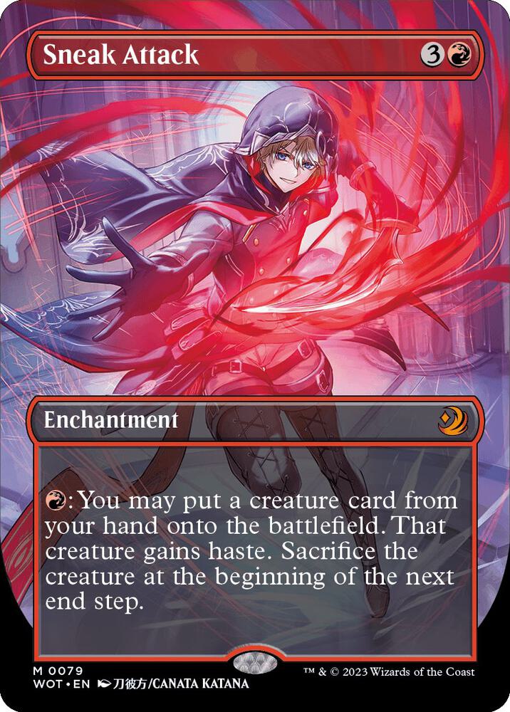 Sneak Attack (Anime Borderless) (79) [Wilds of Eldraine: Enchanting Tales] [Borderless]