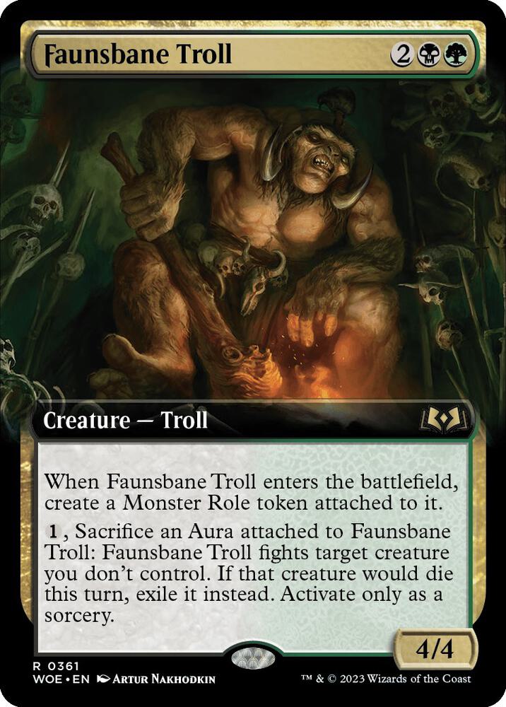 Faunsbane Troll (Extended Art) (361) [Wilds of Eldraine] [Extended Art]