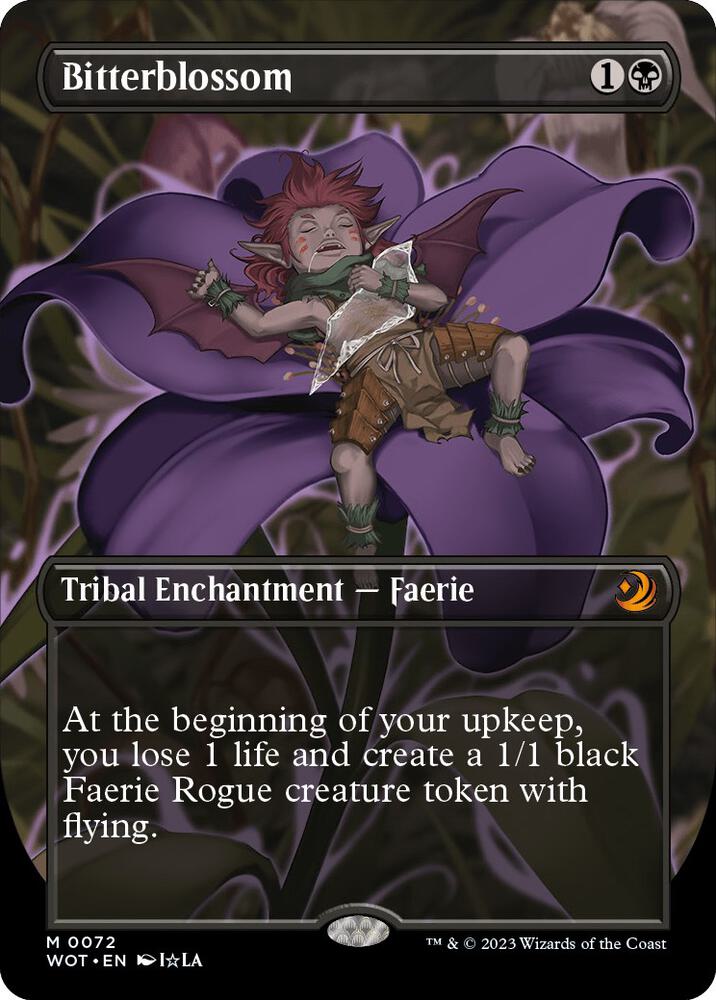 Bitterblossom (Anime Borderless) (72) [Wilds of Eldraine: Enchanting Tales] [Borderless]