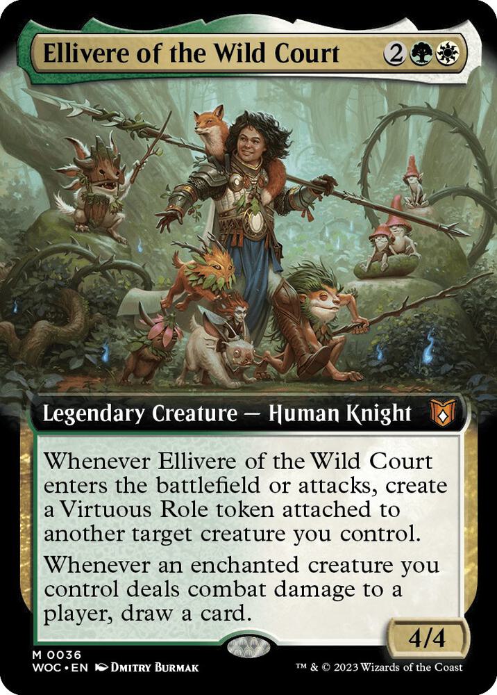 Ellivere of the Wild Court (Extended Art) (36) [Wilds of Eldraine Commander] [Extended Art]