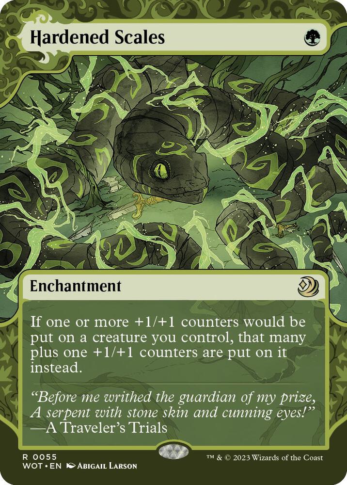 Hardened Scales (55) [Wilds of Eldraine: Enchanting Tales] [Showcase, Borderless]