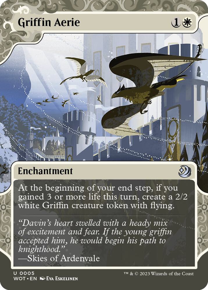 Griffin Aerie (5) [Wilds of Eldraine: Enchanting Tales] [Showcase, Borderless]