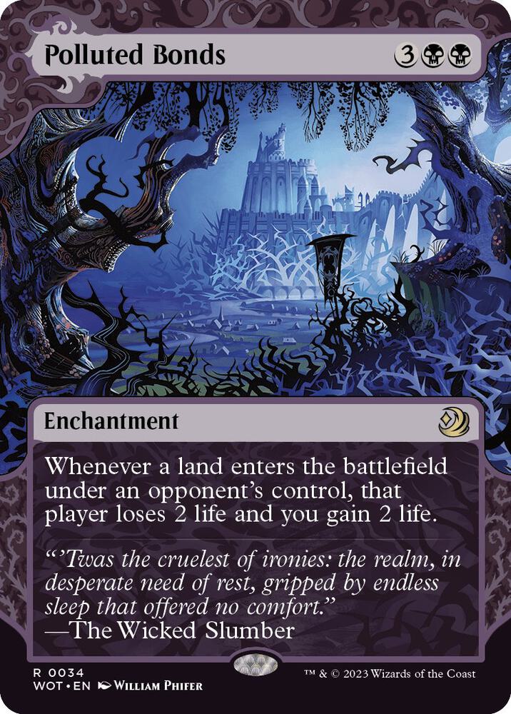 Polluted Bonds (34) [Wilds of Eldraine: Enchanting Tales] [Showcase, Borderless]