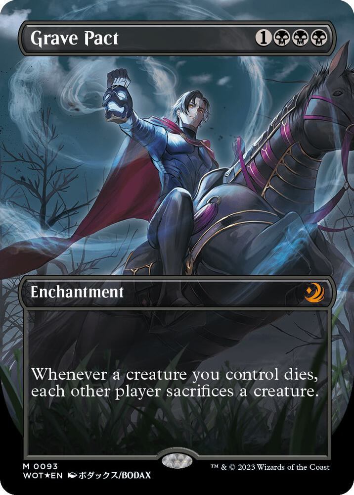 Grave Pact (Anime Borderless) (Confetti Foil) (93) [Wilds of Eldraine: Enchanting Tales] [Borderless]