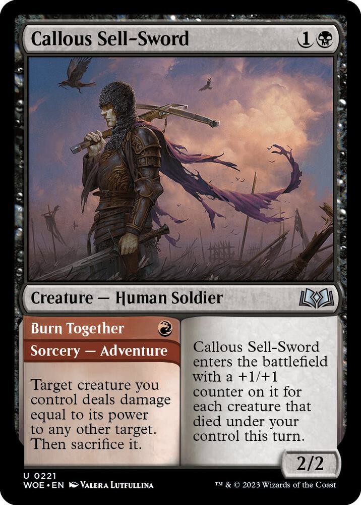 Callous Sell-Sword (221) [Wilds of Eldraine]