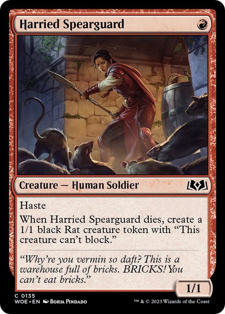 Harried Spearguard (135) [Wilds of Eldraine]