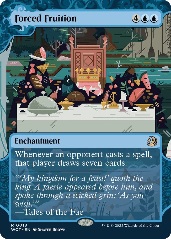 Forced Fruition (18) [Wilds of Eldraine: Enchanting Tales] [Showcase, Borderless]