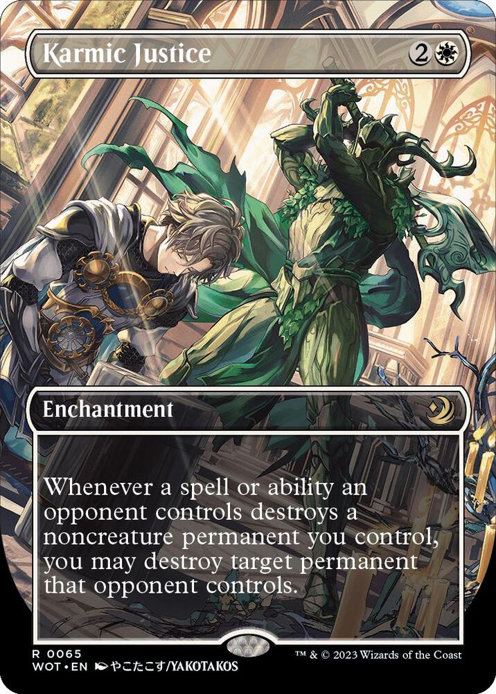 Karmic Justice (Anime Borderless) (65) [Wilds of Eldraine: Enchanting Tales] [Borderless]