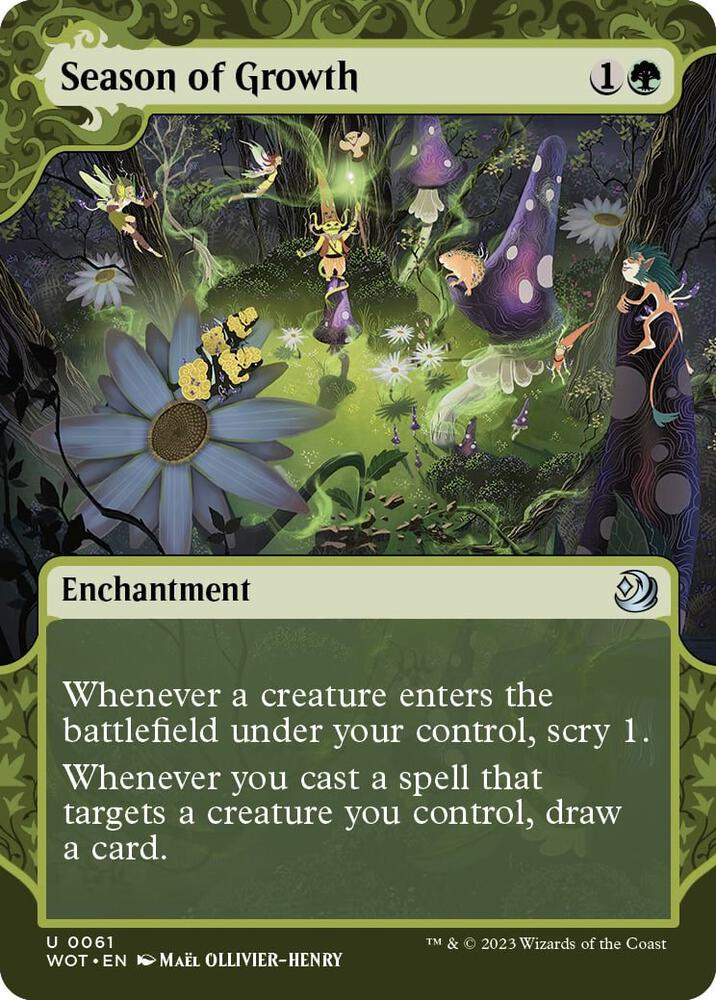 Season of Growth (61) [Wilds of Eldraine: Enchanting Tales] [Showcase, Borderless]