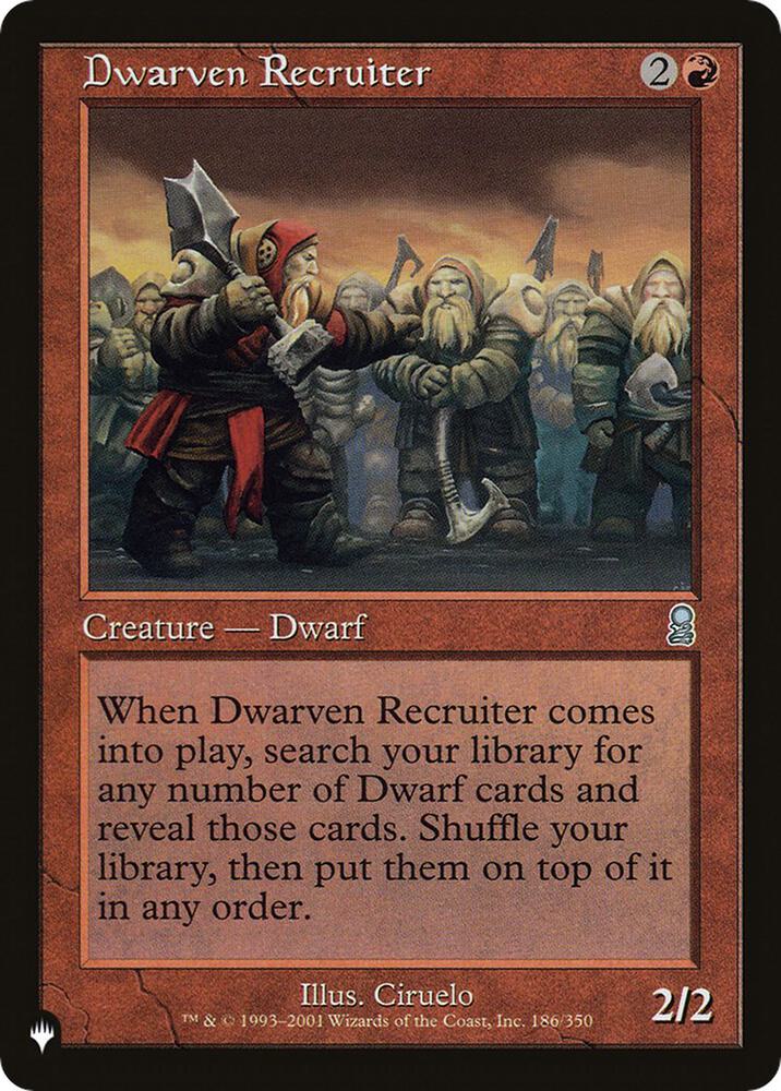 Dwarven Recruiter (186/350) [The List]