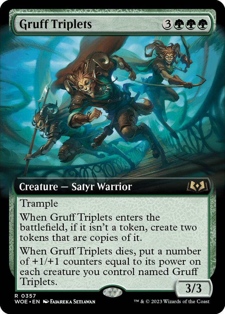 Gruff Triplets (Extended Art) (357) [Wilds of Eldraine] [Extended Art]