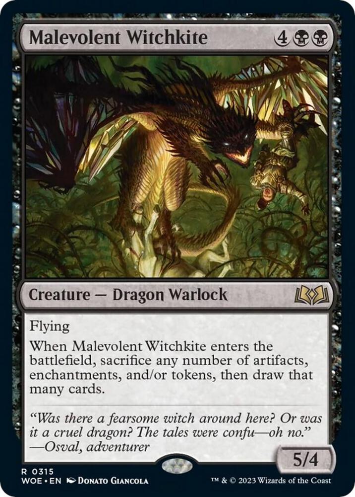 Malevolent Witchkite (315) [Wilds of Eldraine]