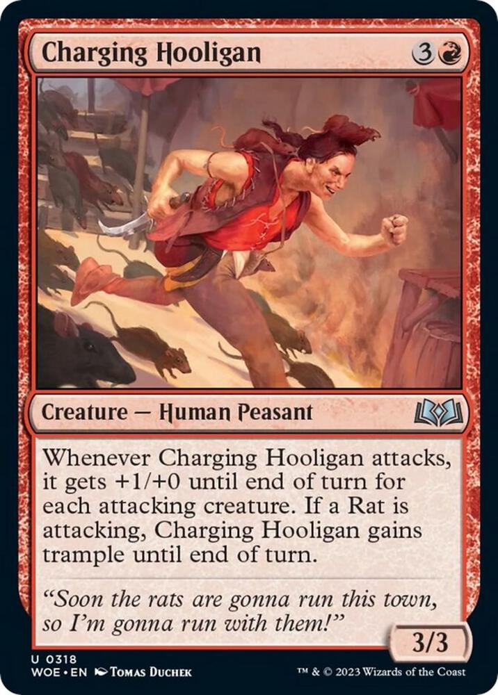 Charging Hooligan (318) [Wilds of Eldraine]