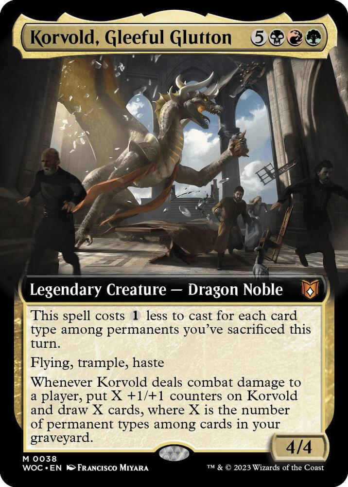 Korvold, Gleeful Glutton (Extended Art) (38) [Wilds of Eldraine Commander] [Extended Art]