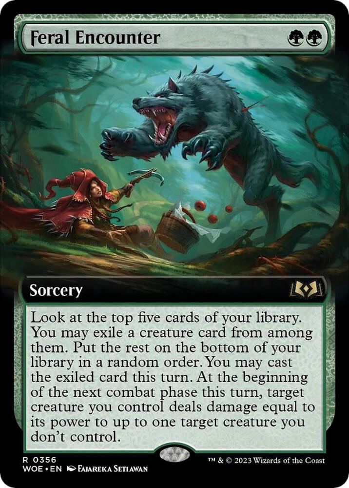 Feral Encounter (Extended Art) (356) [Wilds of Eldraine] [Extended Art]